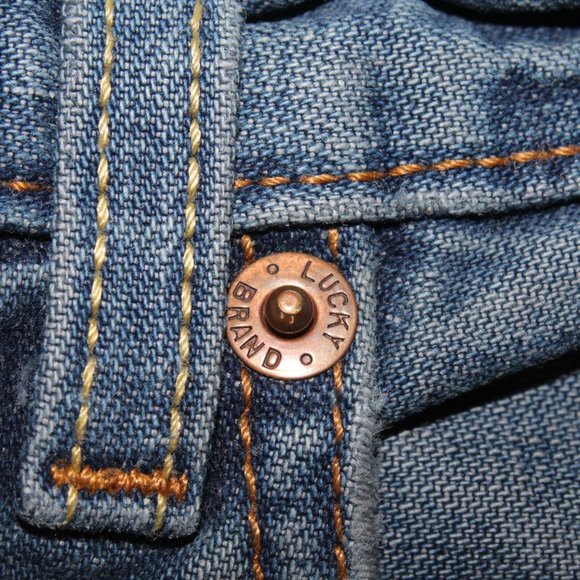 Lucky Brand Dungarees Womens Sz 32 Classic Fit Short Length Med Denim Jeans - Picture 8 of 13